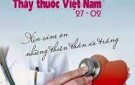 Các đồng chí lãnh đạo xã chúc mừng ngành y tế nhân kỷ niệm 67 năm ngày Thày thuốc Việt Nam